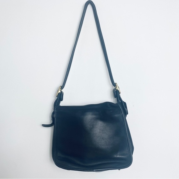 Vintage Coach Stewardess Bag in black leather - Picture 3 of 13